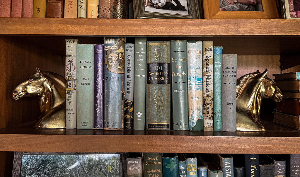 Brass Horse Head Bookends