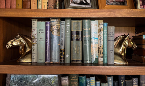 Brass Horse Head Bookends