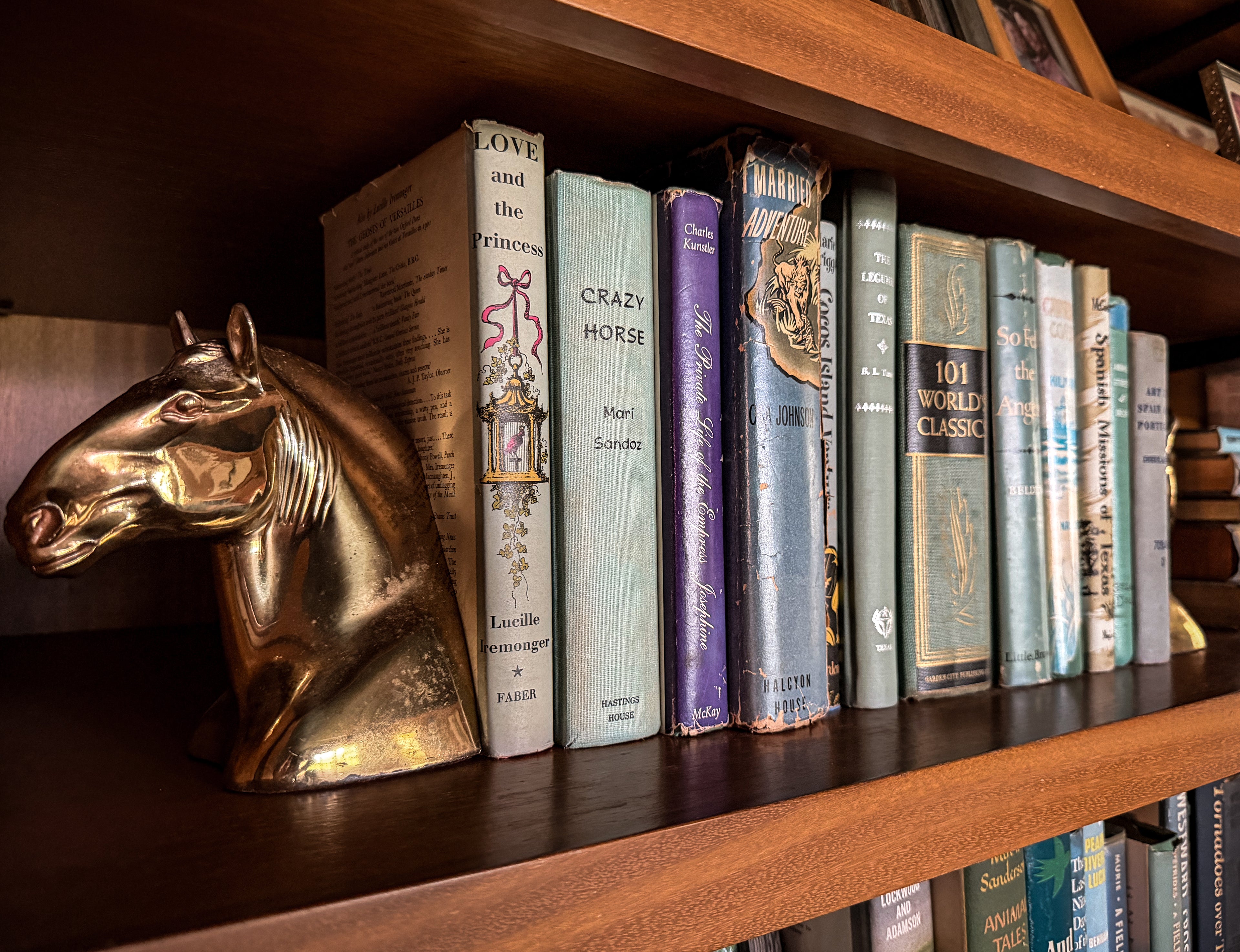 Brass Horse Head Bookends
